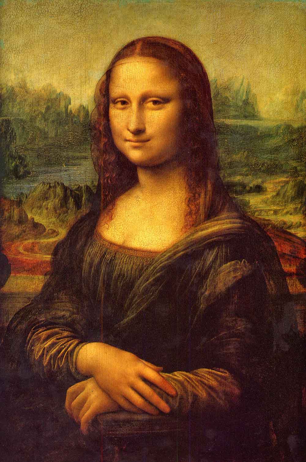 Escaneado Mona Lisa Sonrisa Pintura Al óleo
