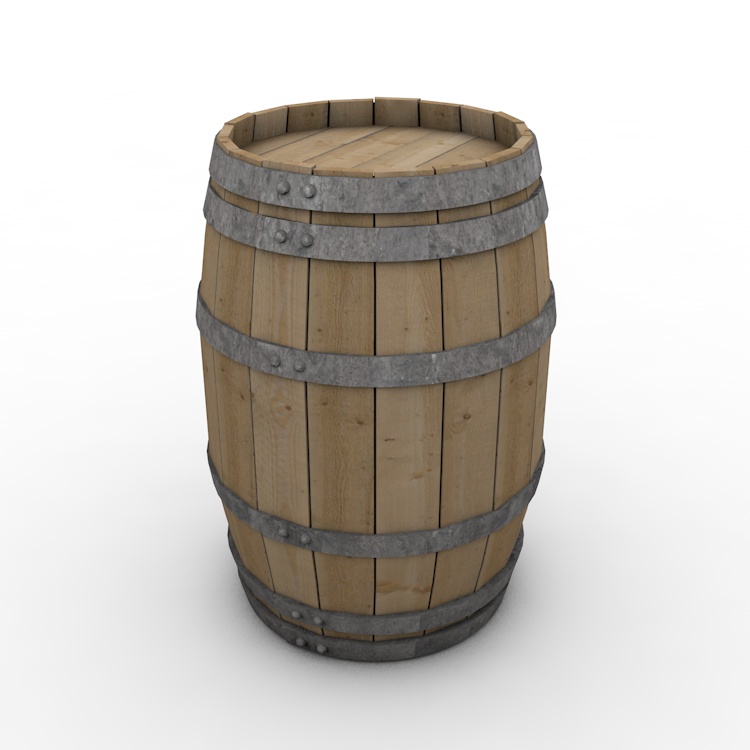 Oak Barrel 3d model