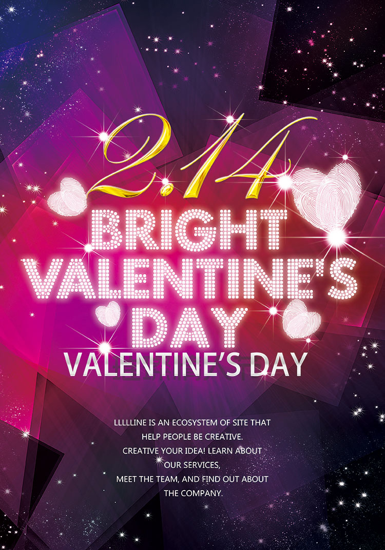 Romantic valentine day poster