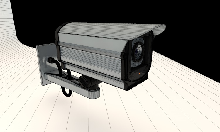 3D model bezpečnostní kamery