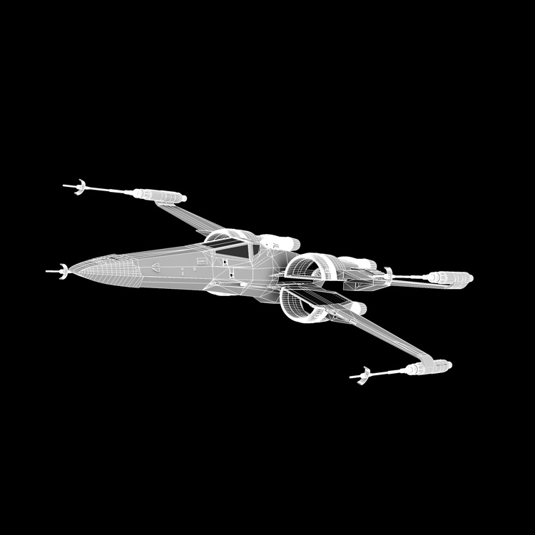 Star Wars The Force Awakens T-70 X Wing 3d model