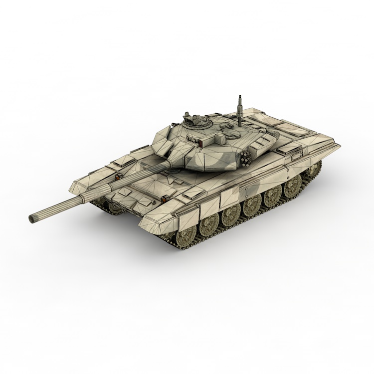 T-90 main battle tank 3d model