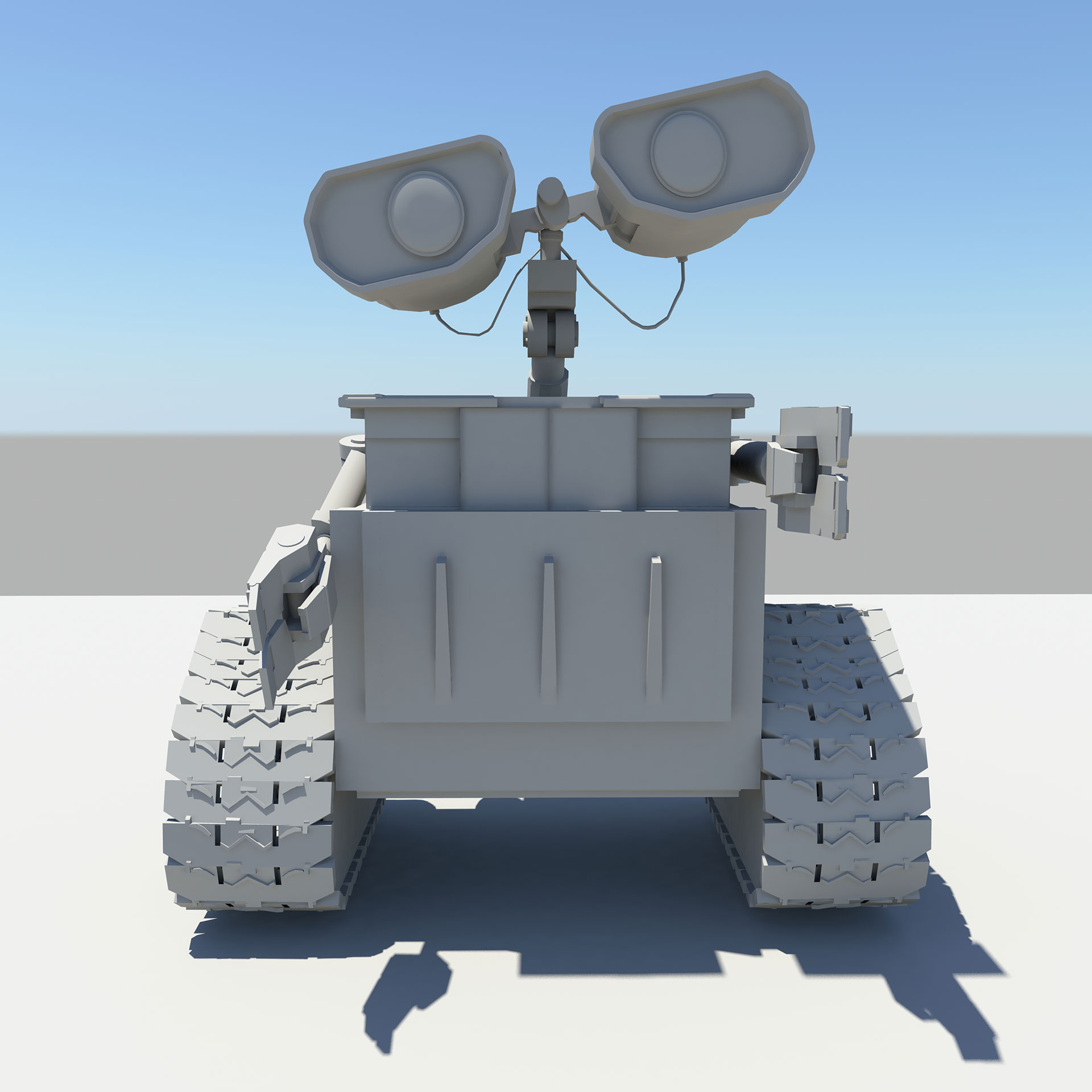 wall e 3d model roztomilý robot