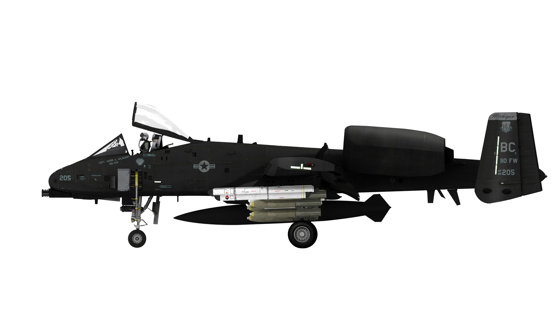 A-10 Warthog Attack Plane 3d model