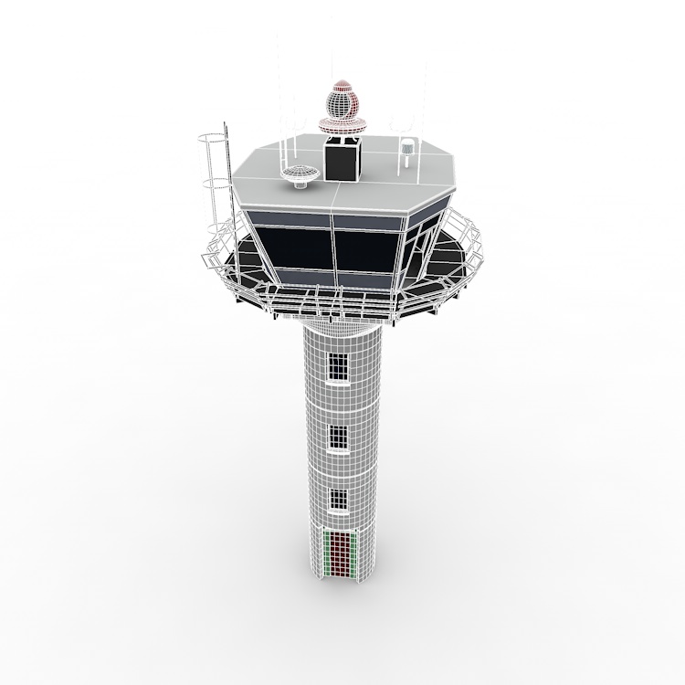 Airport Control Tower 3d model