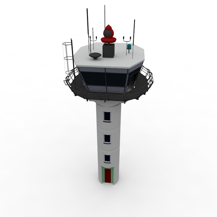 Airport Control Tower 3d model