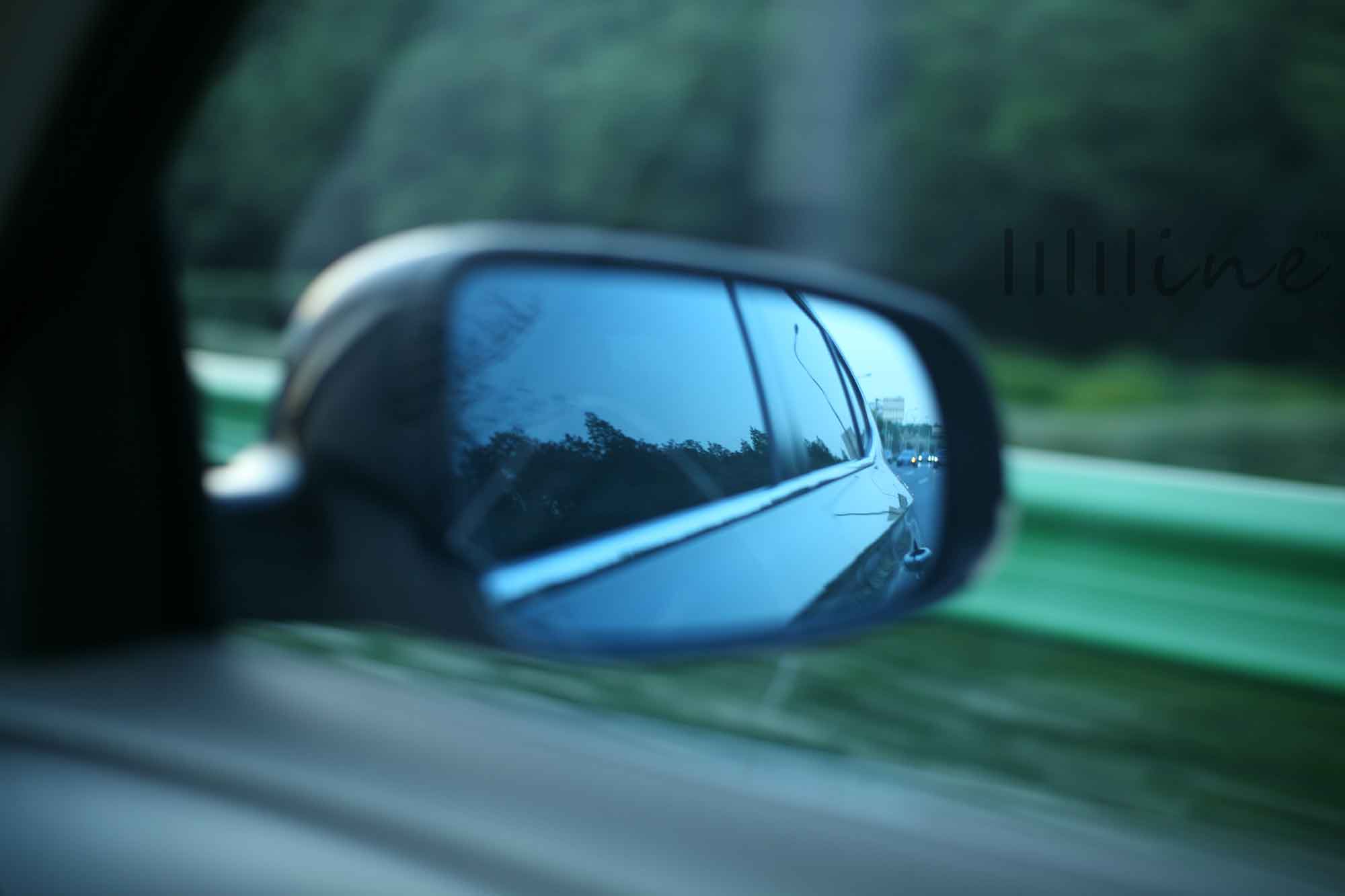 Automobile rearview mirror photographs