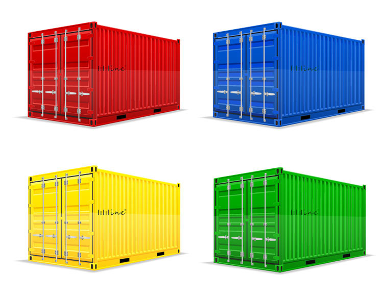 cargo container AI Vector
