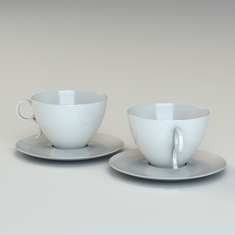 Café en porcelaine modèle 3d