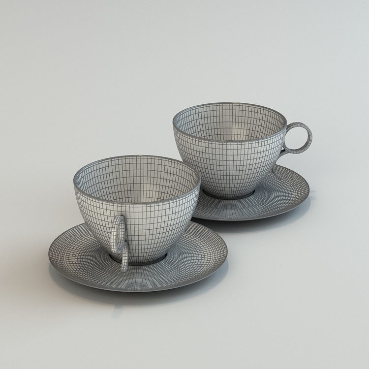 آنية من الصين فنجان القهوة، 3d، موديل