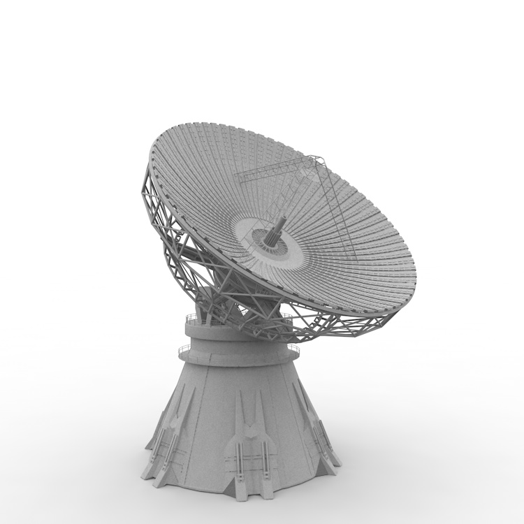 Dish Satellite Signal Receiver 3d model