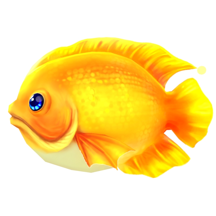 Tegneserie fisk lav poly 3d modell