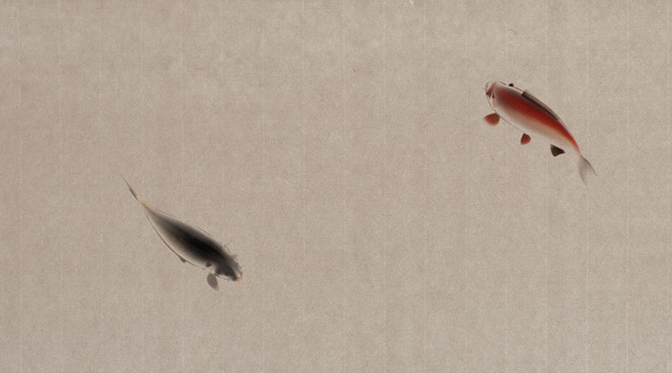 Ryba čínština malba styl animace 3d model zušlechtěný animovaný