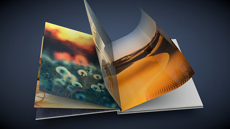 Flipping book 3d animation and 3d model