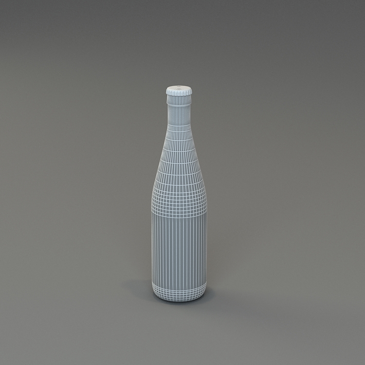 Стъклена бутилка модел 3D