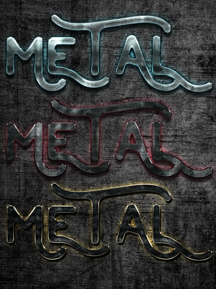 Glow Metal PS Style Font Style