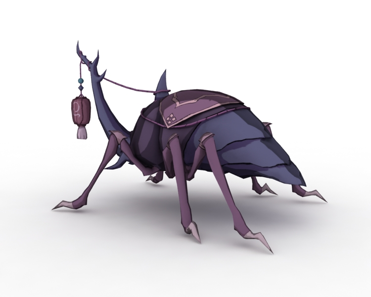 Ercole scarabeo 3d modello di gioco del fumetto gioco