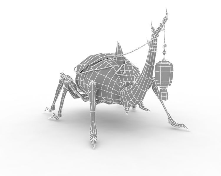 Hercules beetle 3d modell tegneserie spill gaming