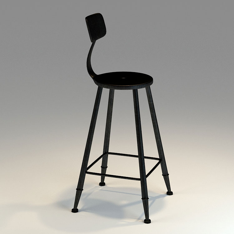 Židle vysoké židle 3d model