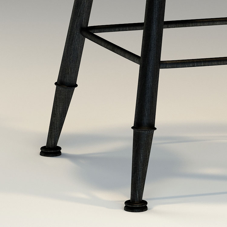 Jern høy stol 3d modell