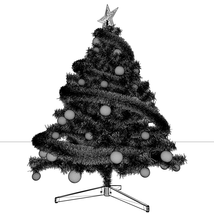 lichtblauw kerstboom 3d model