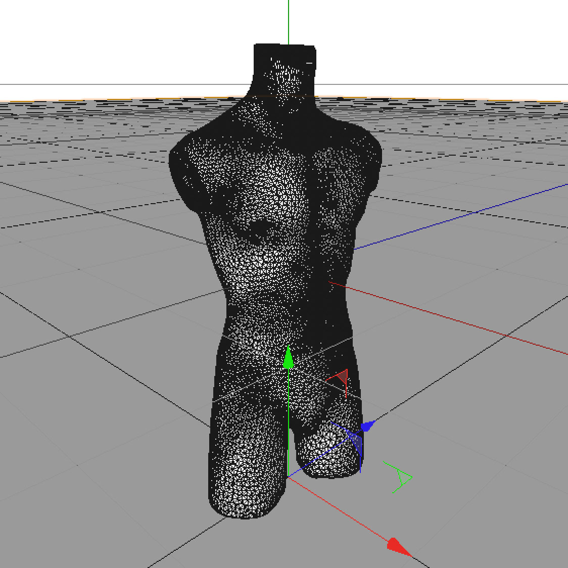 Modelo de torso masculino manequins 3d