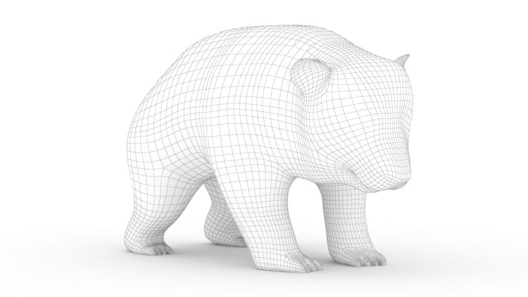 Panda 3D Modell niedrigen Polygon