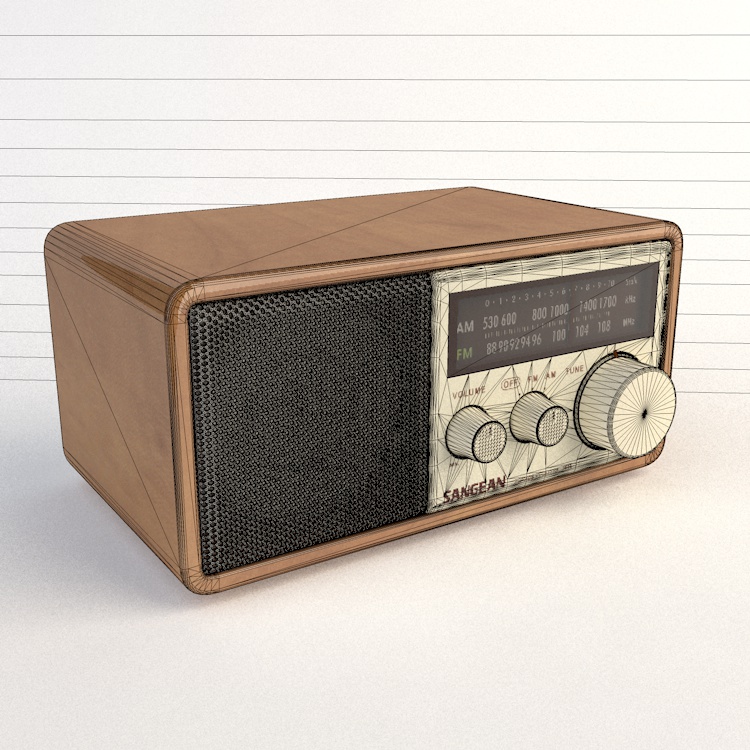 radyo 3d modeli