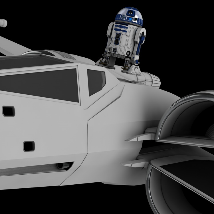 Star Wars The Force, T-70 X Wing 3d modelini uyandırdı