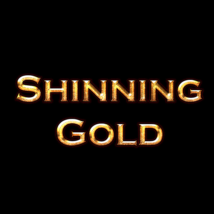 Shinning Gold estilo de fonte estilo PS