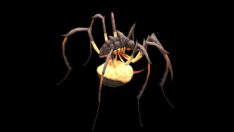 spider 3d model low polygon gaming game