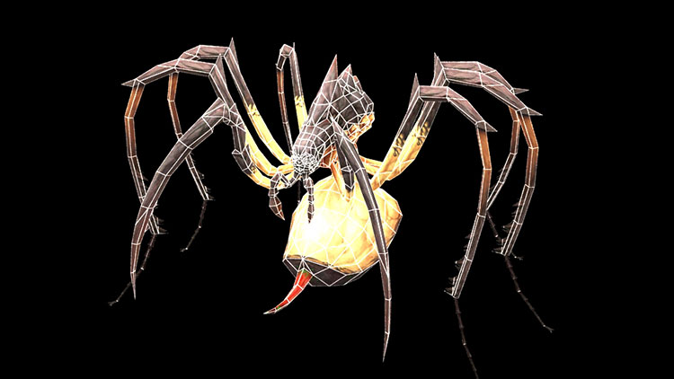 مدل 3D عنکبوتی کم بازی چند ضلعی