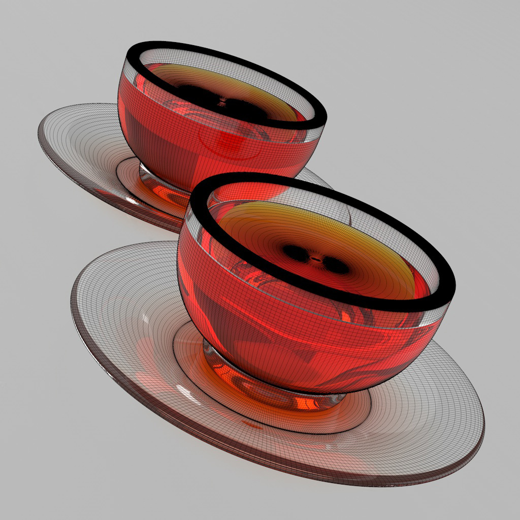 ティーカップ3Dモデル