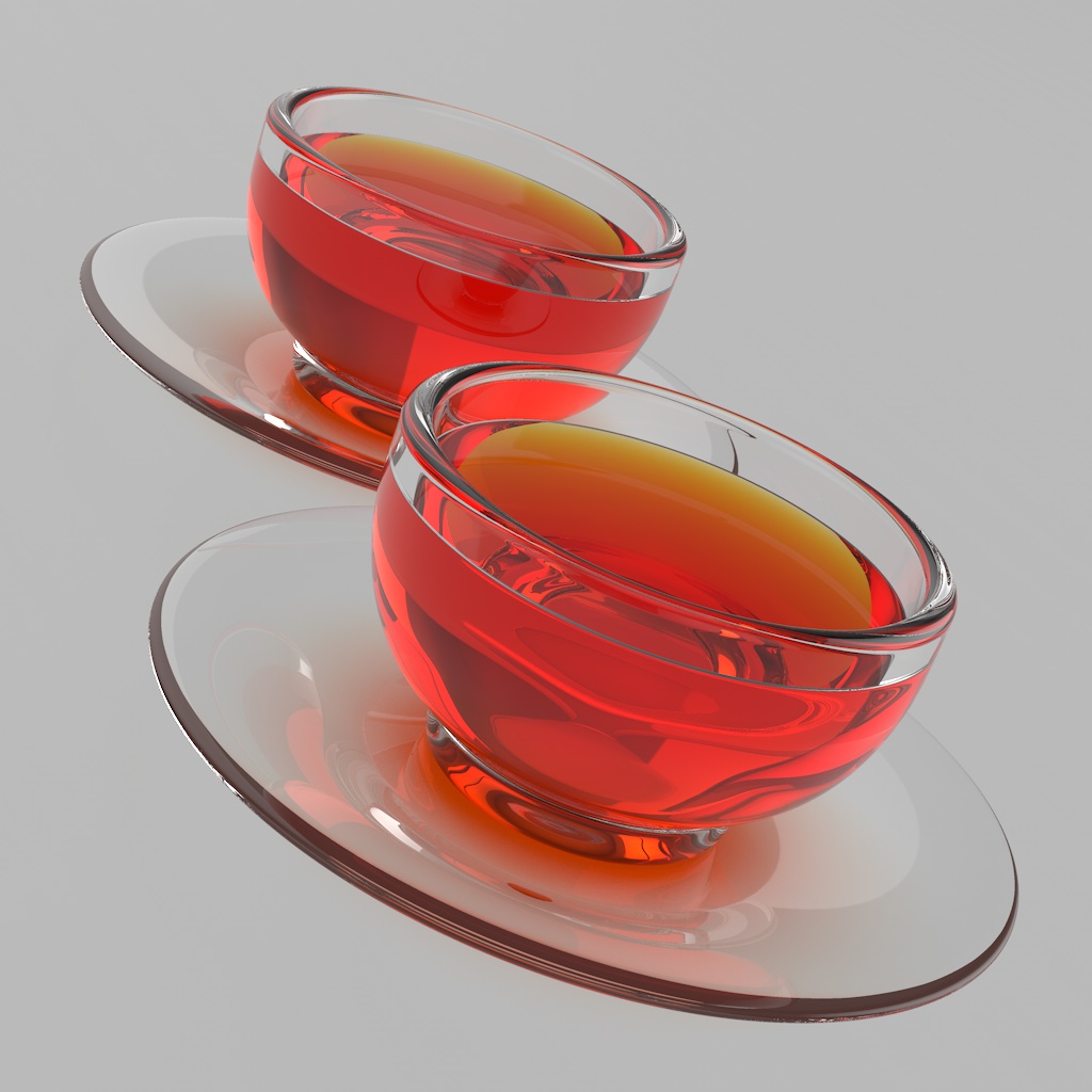 Schwarzer Tee 3D-Material