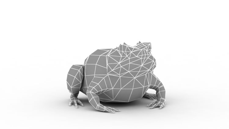 Toad low poly game 3d model