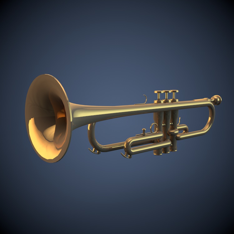 Musical Instruments trumpet 3d model