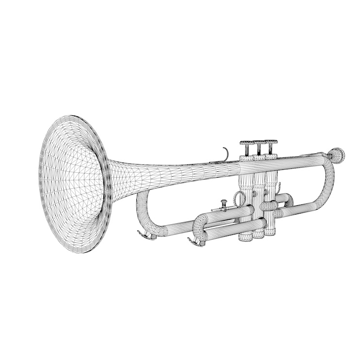 Musical Instruments trumpet 3d model