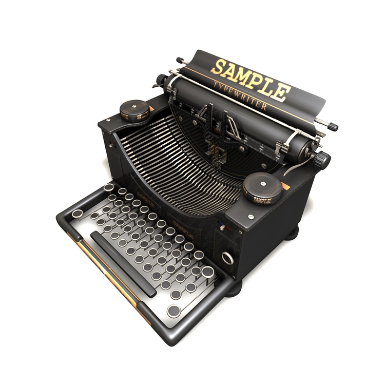 Retro-Modell der Schreibmaschine 3d