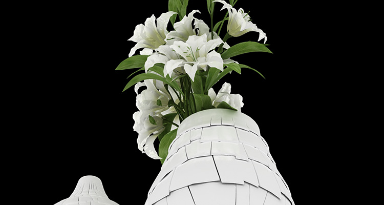 Modello di vaso di fiori 3d