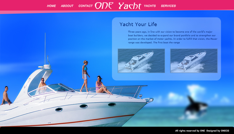 Yacht Home Page Website Template