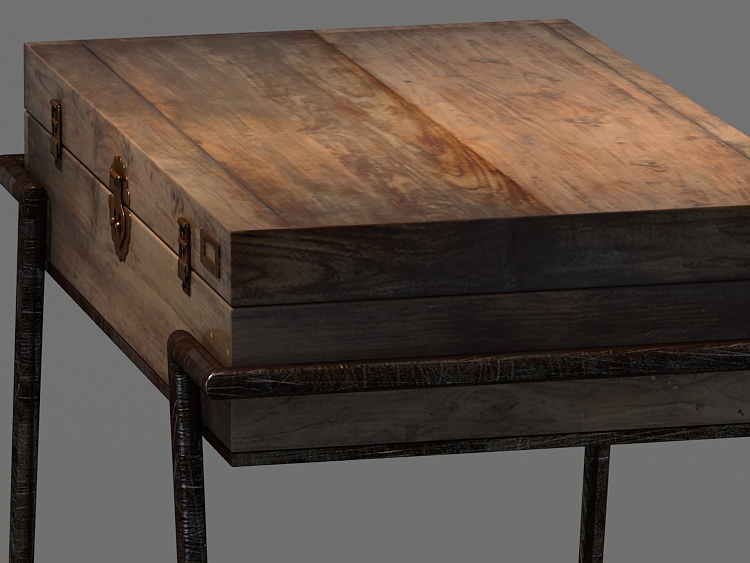 Mesa de madeira modelo 3d