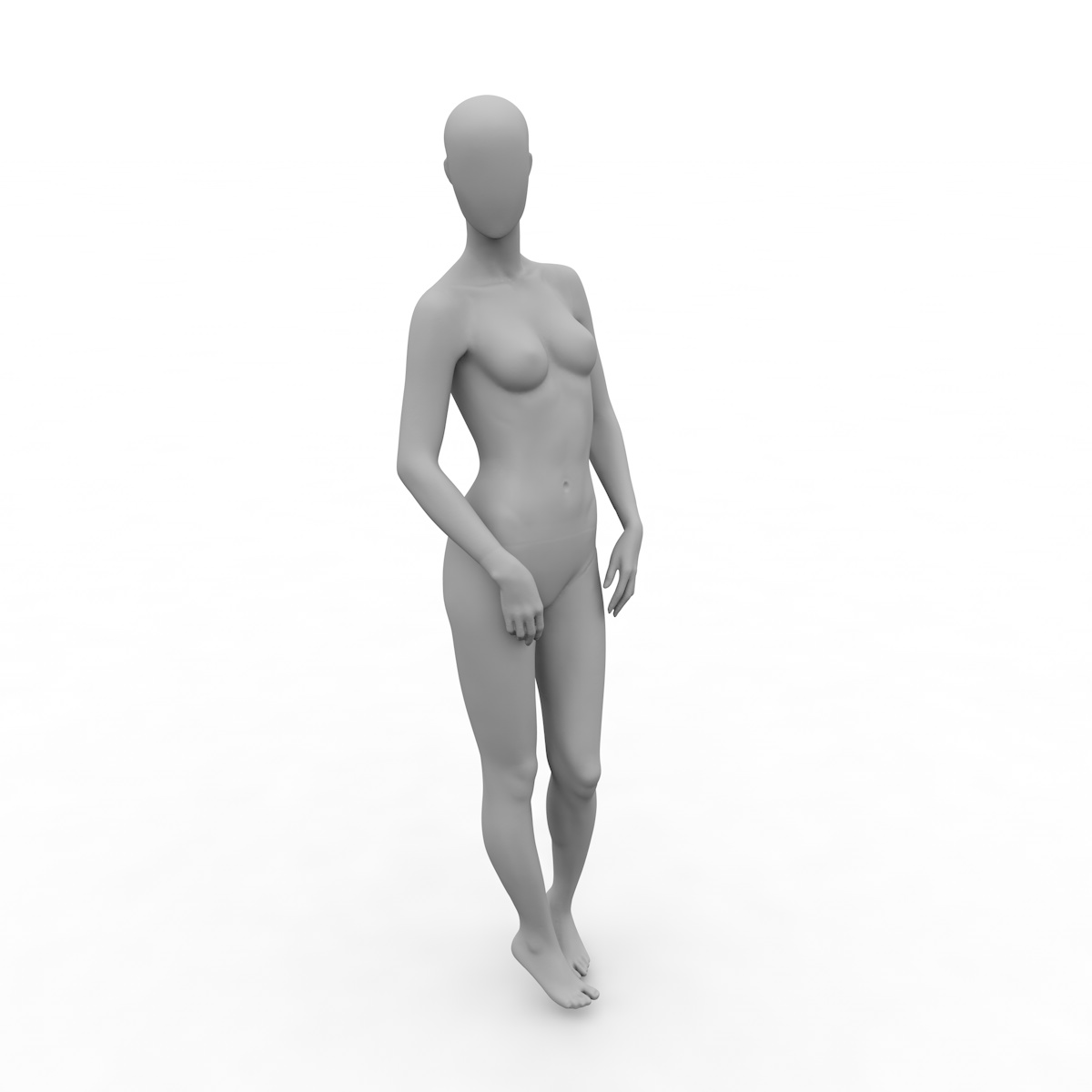 female standing mannequins 3d model