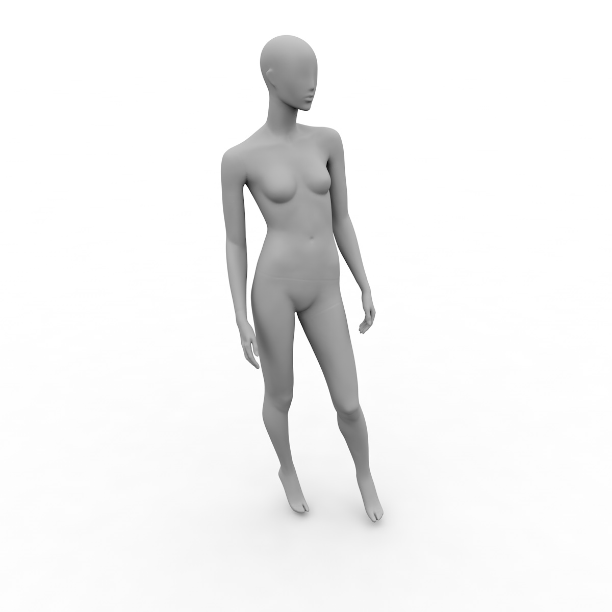 žena stojící figuríny 3d model