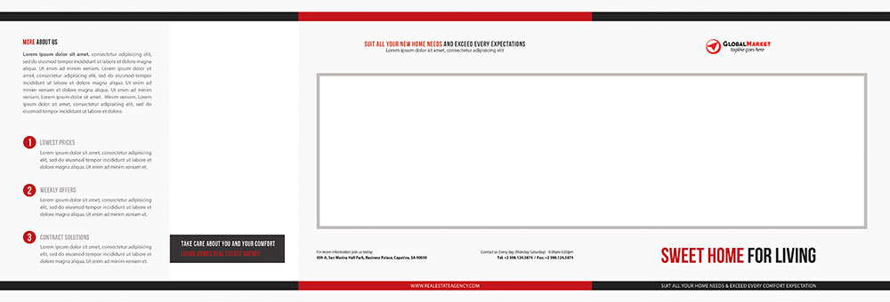 real estate squarefold brochure OUT photoshop psd
