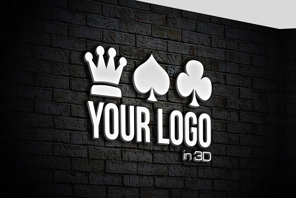 walld logo mockup photoshop psd