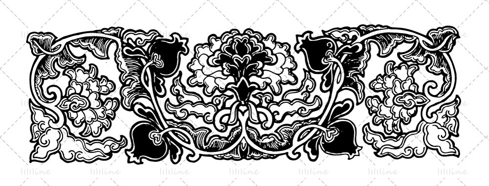 Flower totem tattoo pattern vi eps pdf
