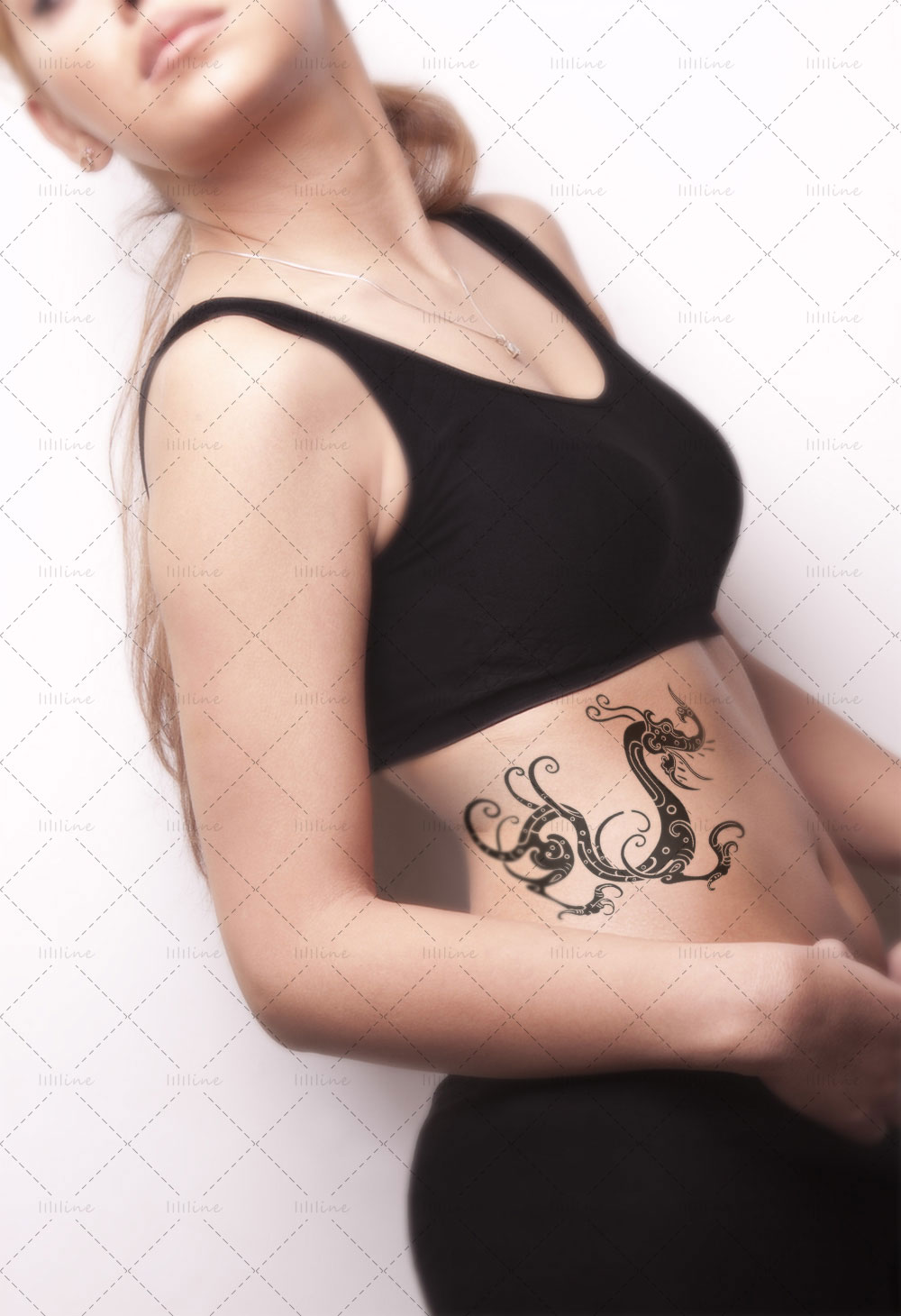 龙中国图腾纹身图案 totem tattoo pattern vi eps pdf