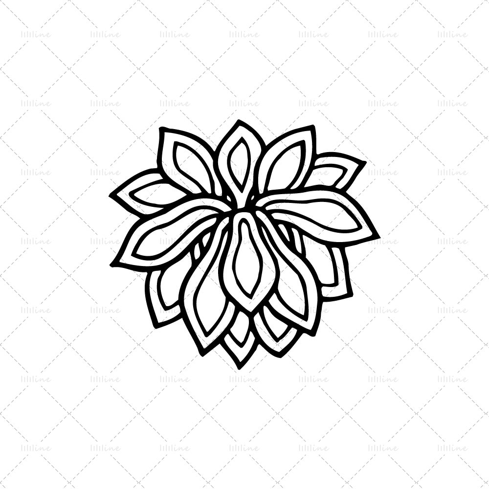 莲花ai中国图腾纹身图案 totem tattoo pattern vi eps pdf