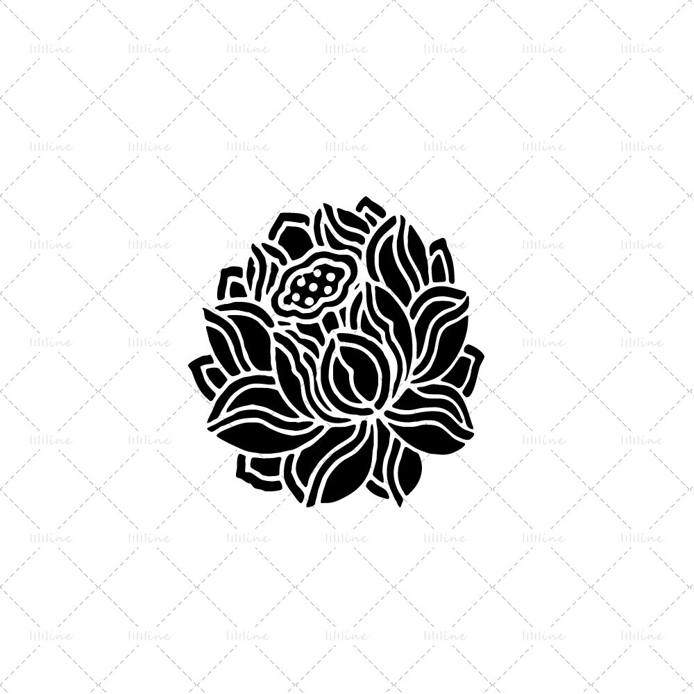 lotus totem tattoo pattern vi eps pdf