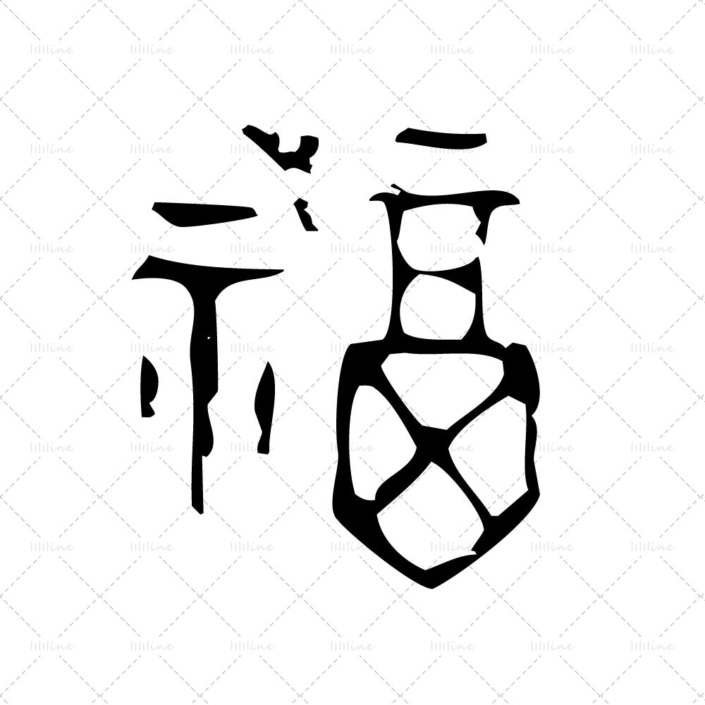 Glück Fu-Typ totem tattoo pattern vi eps pdf